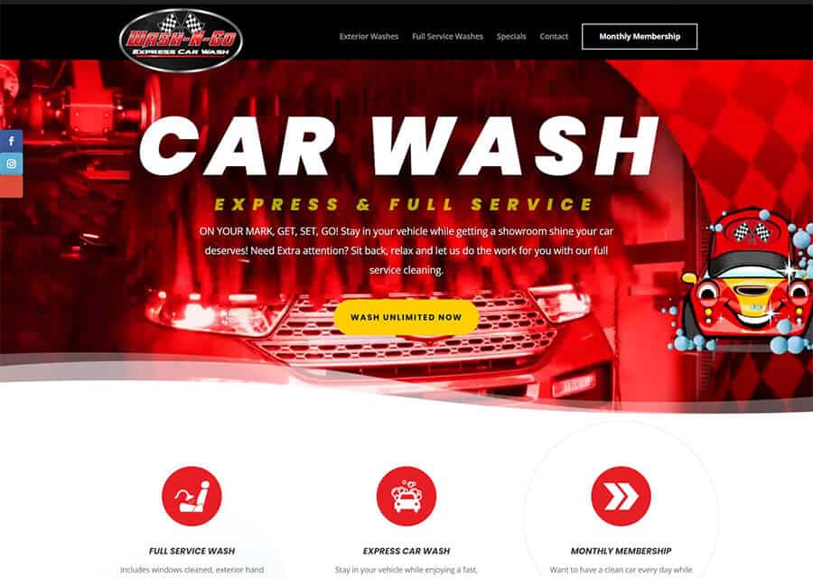 Wash-N-Go Website design by Wash Brands