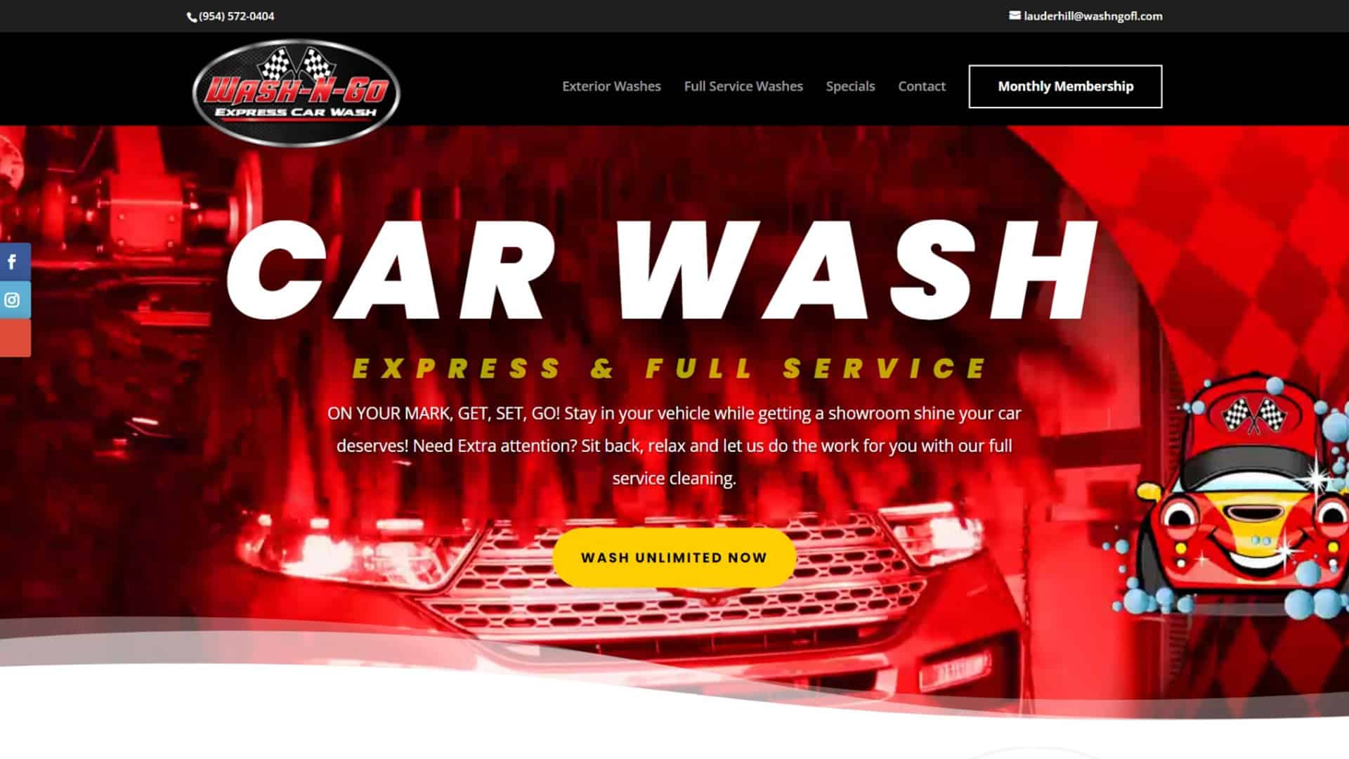 Wash-N-Go Website Design by Wash Brands